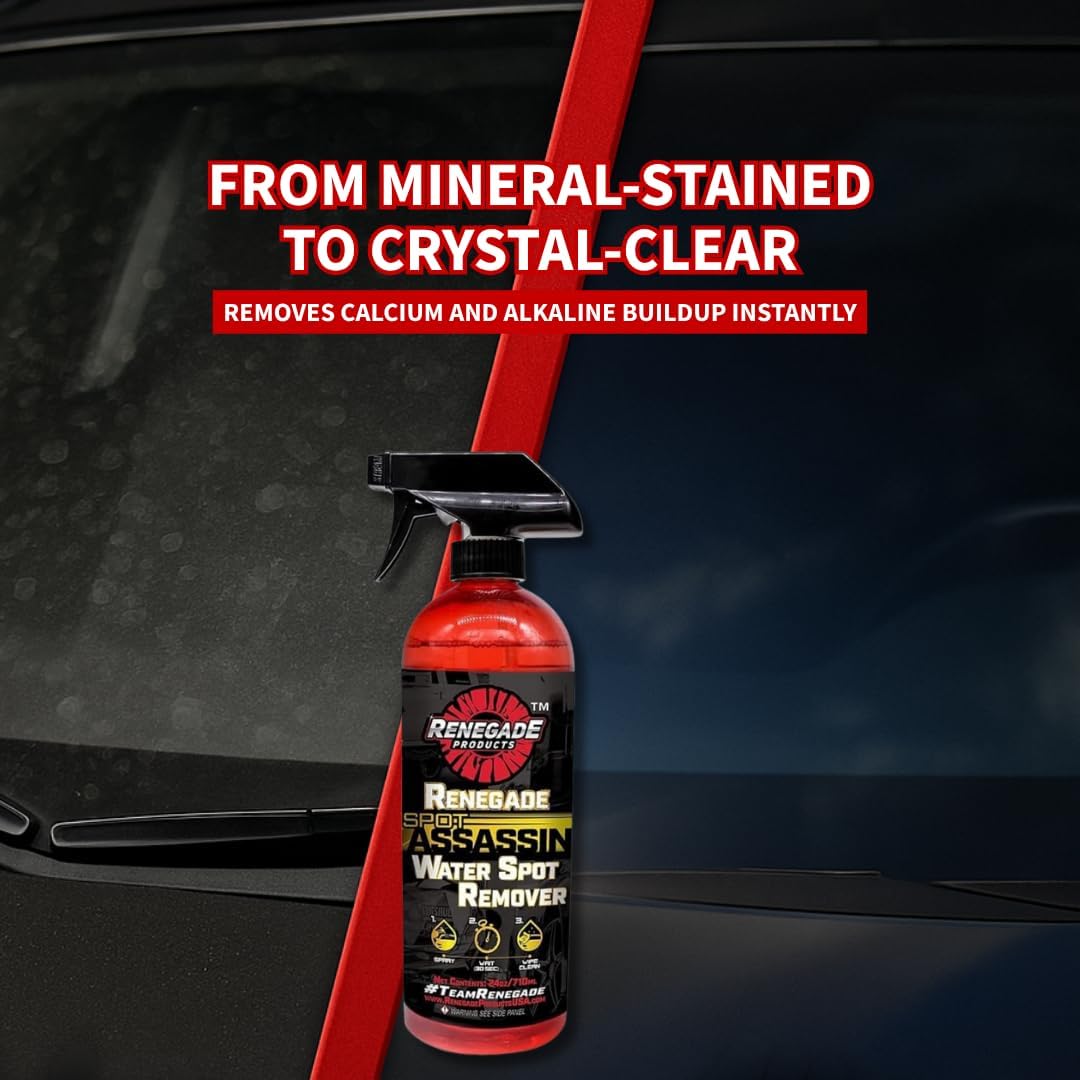 Renegade Products Water Spot Remover - Safe for Polished Aluminum | Non-Acidic 24 Oz Bottle
