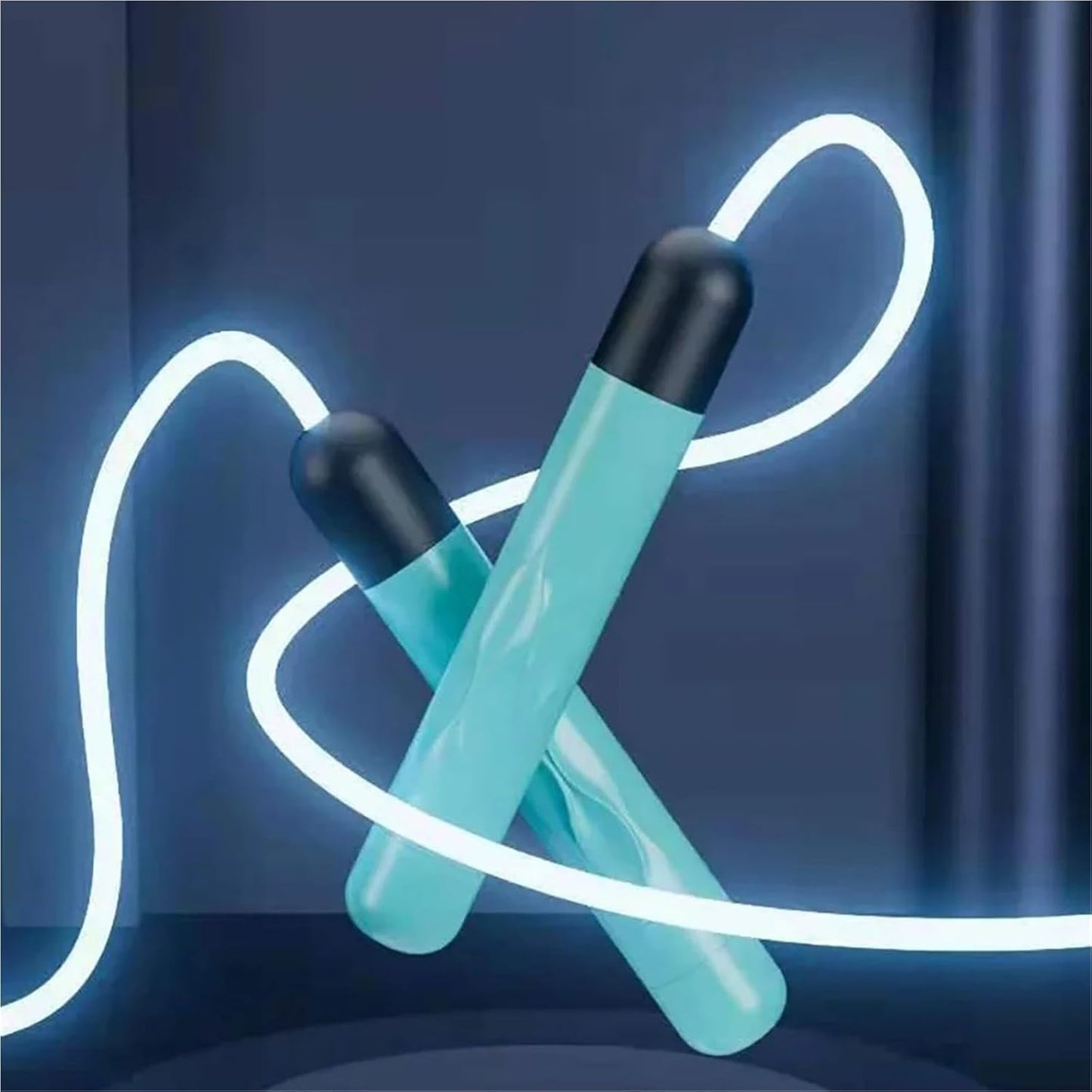 Skiennix LED Night Glow Jump Rope - Adjustable Skipping Rope for Adults | Portable Fitness Equipment