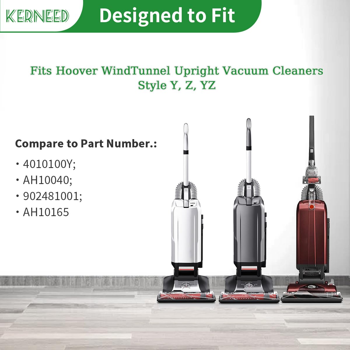 5 Pack Type Y HEPA Vacuum Bags for Hoover WindTunnel Upright Style Y, Z, YZ Vacuum Cleaners, Replace Part 4010100Y