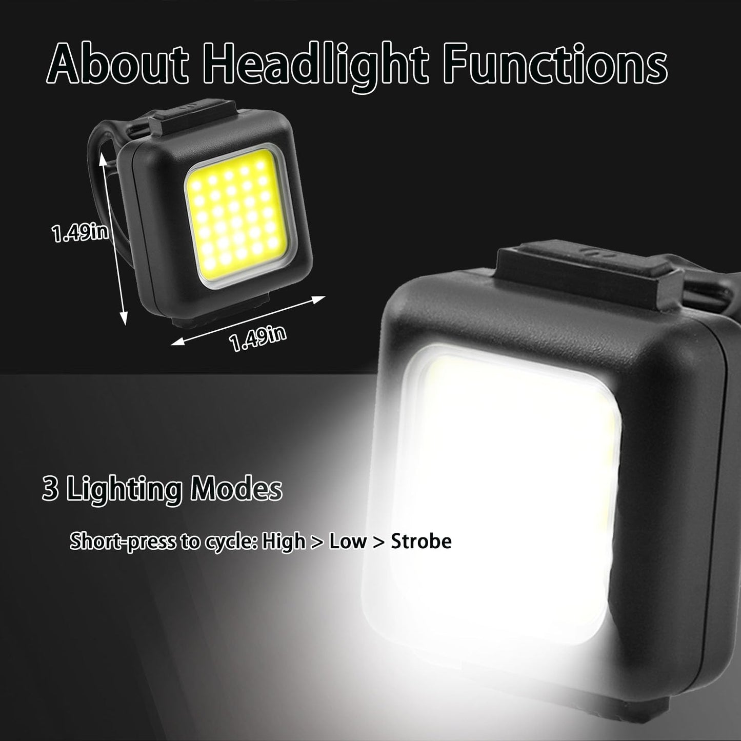 Bike Lights Set [3+3 Modes], Rechargeable Bicycle Light Set Ultra Bright, IPX5 Waterproof Bike Lights for Night Riding, Bike Headlight and Tail Light Reflectors