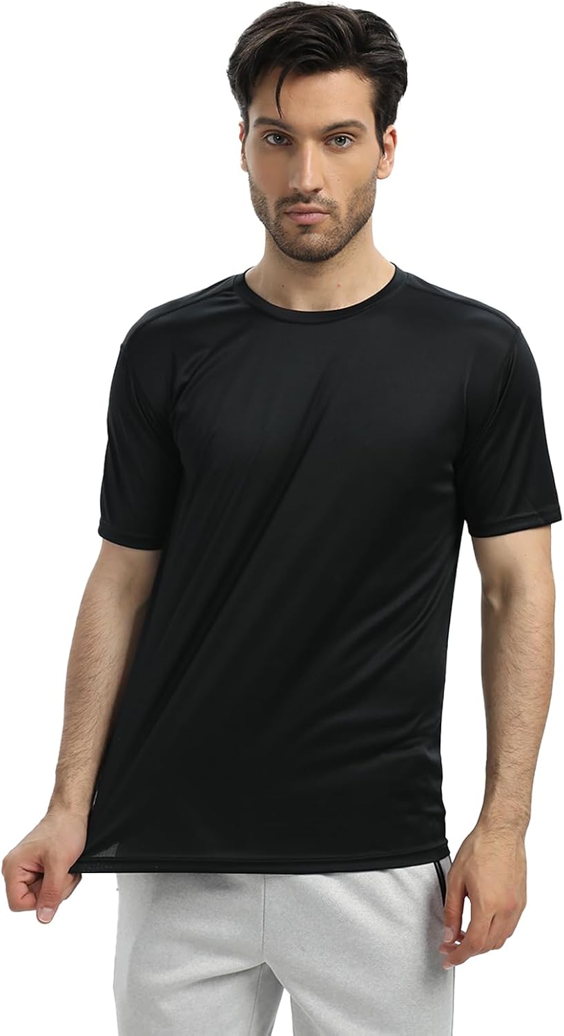 Skiennix Men's Quick Dry T-Shirts - Lightweight 5-Pack Short Sleeve Workout Tops for Gym & Running