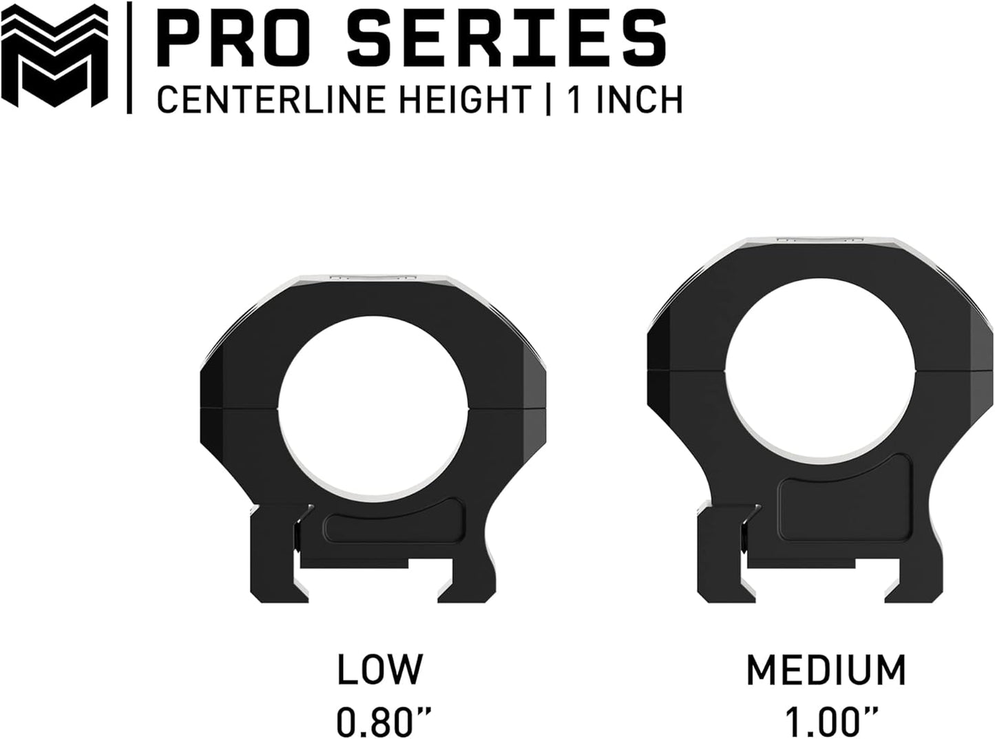Monstrum Pro Series 7075 Aluminum Scope Rings - Lightweight & Durable | Perfect for Precision Shooting