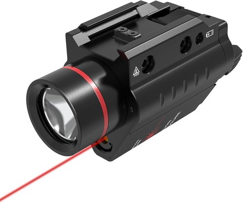 Feyachi LF-38 Red Laser Flashlight Combo 500 Lumen Tactical Light with Picatinny Rail Mount