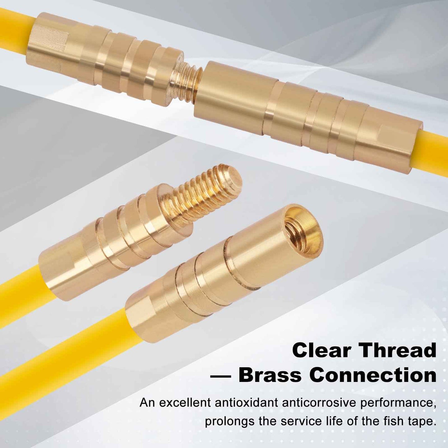 Boeray 22FT Fiberglass Running Electrical Wire Cable Pulling Fish Tape kit in a Carrying Case Through Wall Cable Snake Rods Electrical Tools Kit with Different Attachments