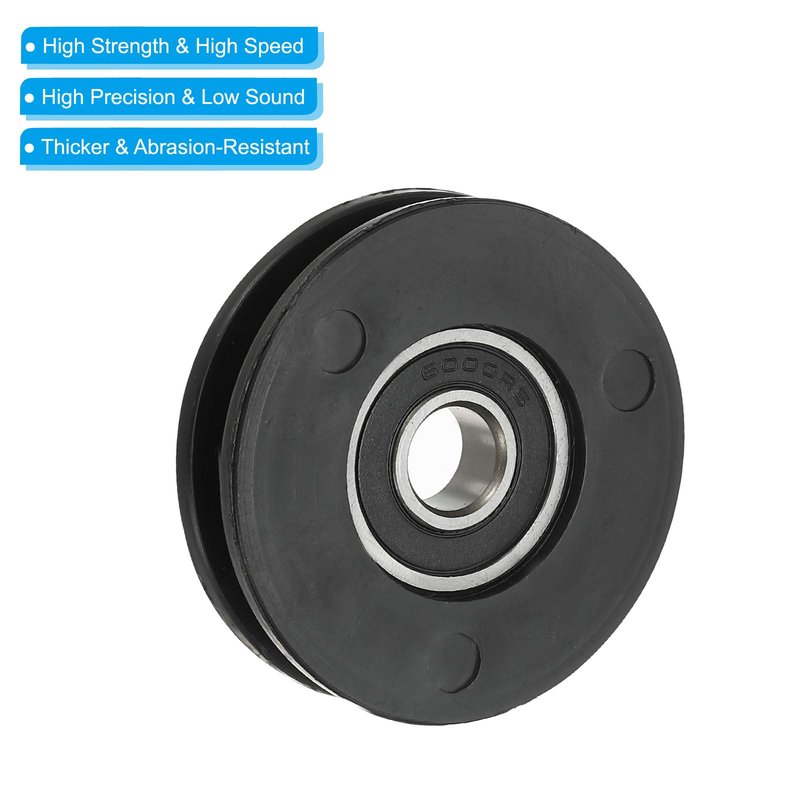 PATIKIL Universal Bearing Pulley Wheel 50mm/2", 4 Pack Nylon Bearing Pulley Wheel Lifting Bearing Wheel Replace for Gym Equipment Part Cable Machine