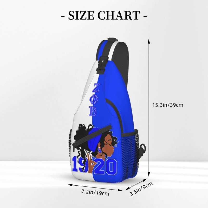Sling Bag for Women Sorority Paraphernalia Gifts Lightweight Crossbody Daypack with Adjustable Chest Bag for Sports Travel, Hiking