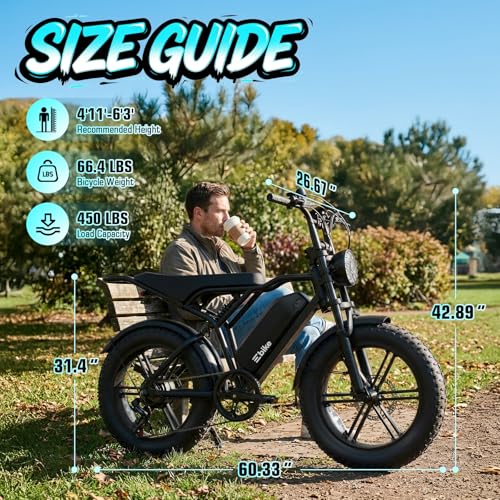 Electric Fat Tire Bike for Adults - 48V 15Ah, Matte Black