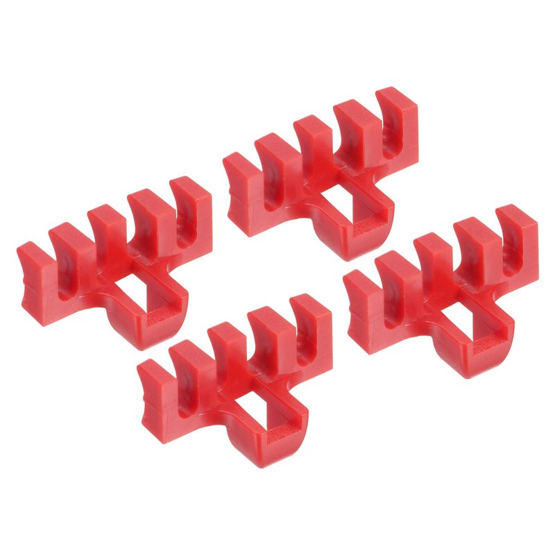 PATIKIL Badminton Stringing Racquet Load Spreader, 4 Pack Racket High Pounds Load Adapter Protector Stringing Machine Tool, Red
