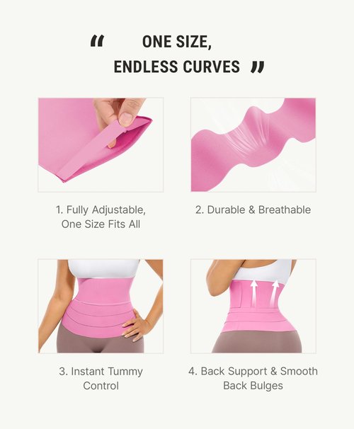 FeelinGirl Waist Trainer for Women Bandage Wrap Trimmer Belt Long Torso Tummy Wraps Belly Body Shaper Waist Trimmer Belt
