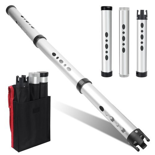 Golf Ball Retriever with Storage Bag, Detachable Golf Ball Picker Upper Tube, Aluminum Alloy Golf Ball Collector, 40 Inch Golf Balls Shagger Grabber for Men Women, Hold up to 24 Golf Balls