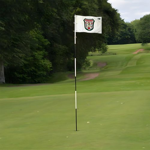 2BUT Standard Bushwood Country Club Golf Pin Flag Practic Putting Green Golf Flag For Backyard Garden Double-Sewn 600D Nylon Miniature Pin Flag (20"x13" Grommet)
