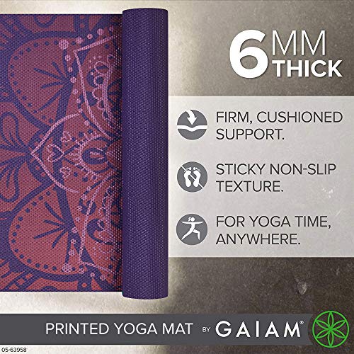 Premium Yoga Mat - Athenian Rose, 6mm Thick Non-Slip Design