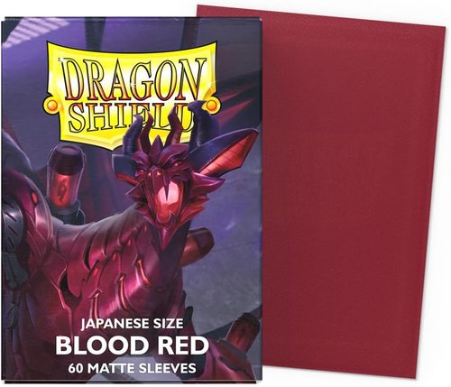 Dragon Shield | Matte Card Sleeves - 60 CT Smooth & Tough TCG Protection | Blood Red - Compatible with Yu-Gi-Oh, Naruto, Cardfight & Vanguard