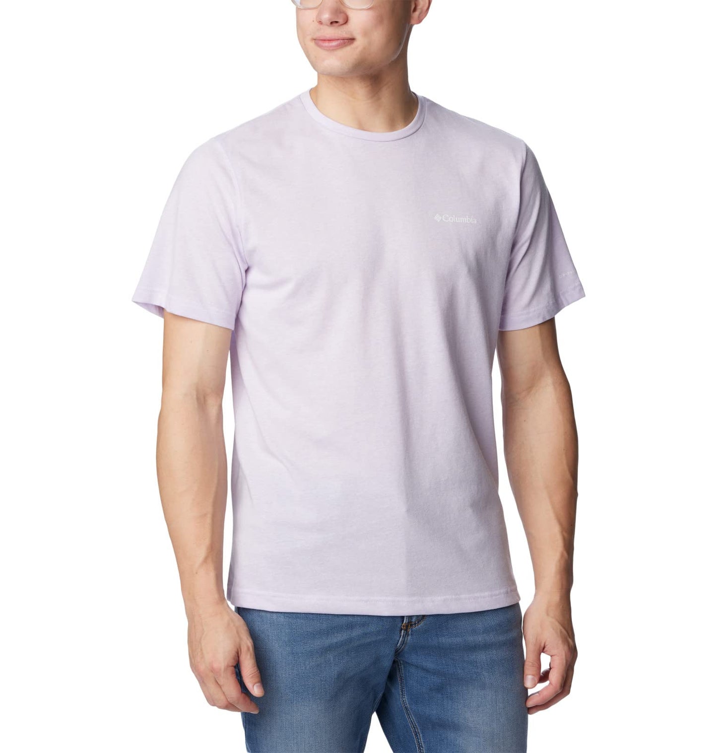 Columbia Men's Thistletown Hills Short Sleeve, Purple Tint Heather, 4X Tall