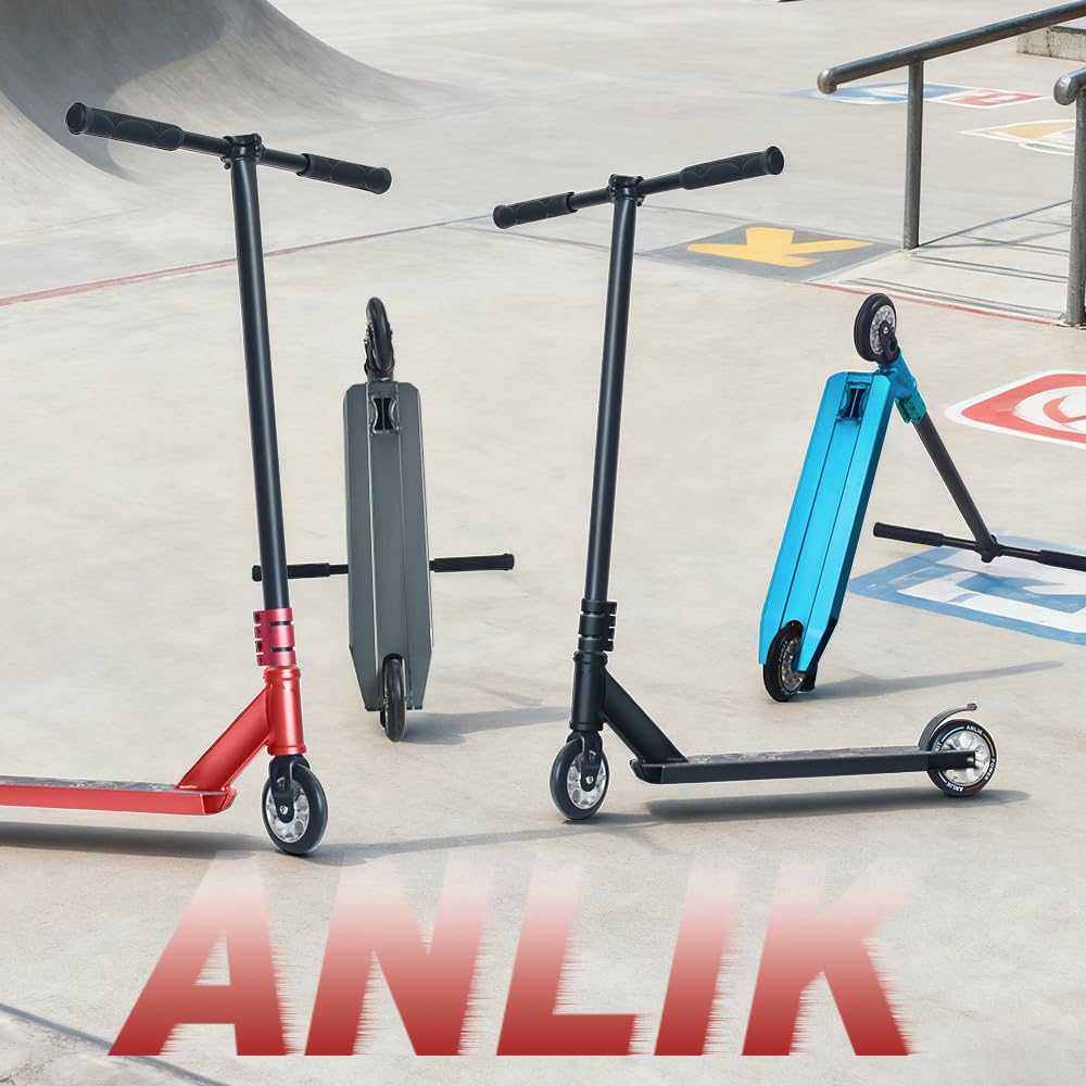 Pro Freestyle Stunt Scooter – Lightweight Aluminum Trick Kick Scooter with 110mm Wheels, Reinforced T6 Deck & ABEC-9 Bearings | Kids, Teens & Adults 8+ (Emerald Blue)