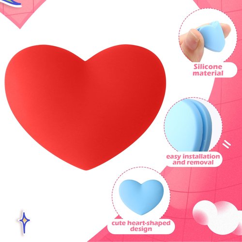HappyAlley 24 Pcs Colorful Tennis Vibration Dampener Heart Shaped Silicone Racket Shock String Absorbers Tool for Women Men Gift Tennis Supplies, 12 Colors
