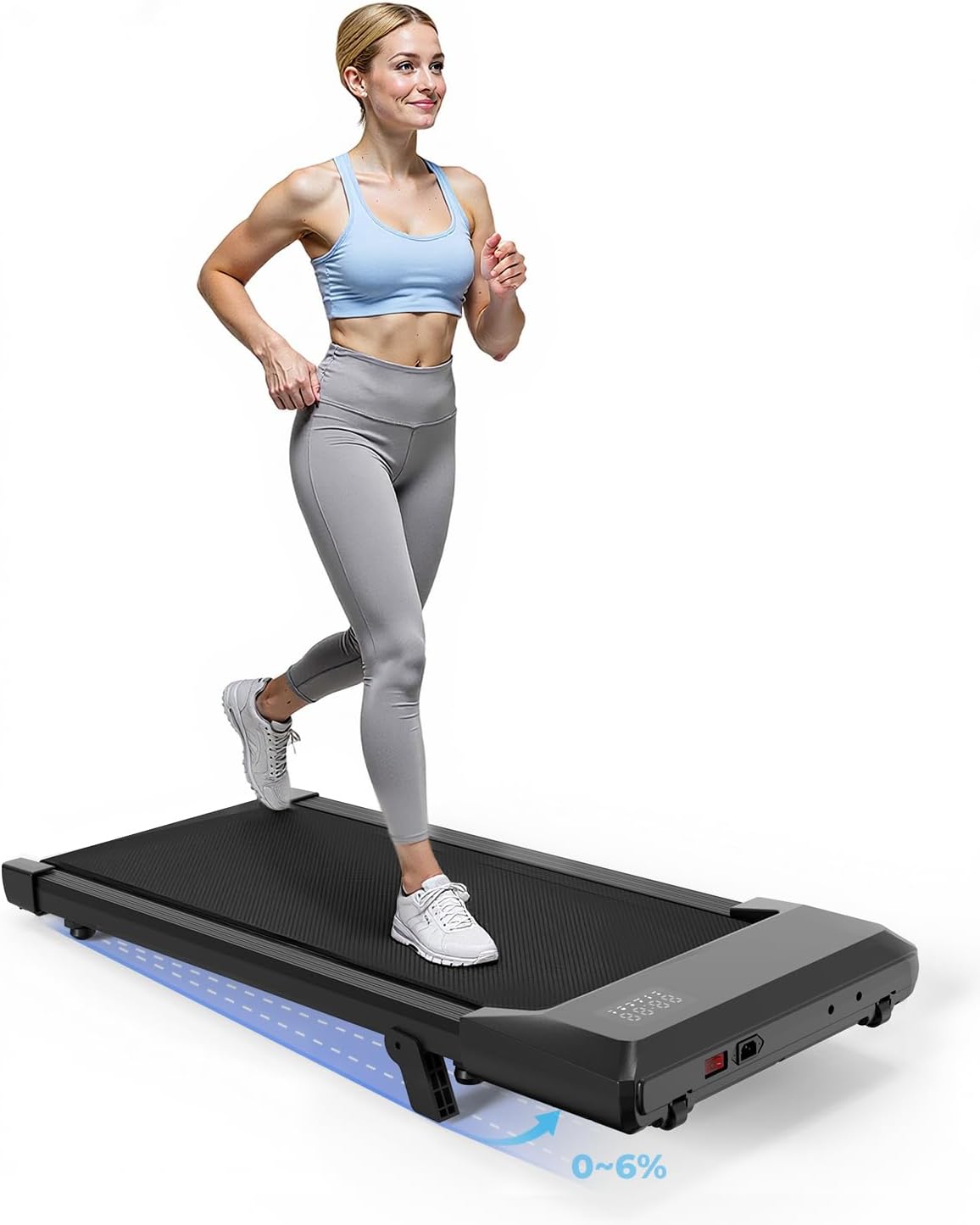 SupeRun Walking Pad - 3 in 1 Portable Under Desk Treadmill with Remote Control & LED Display | 300 Lbs Capacity