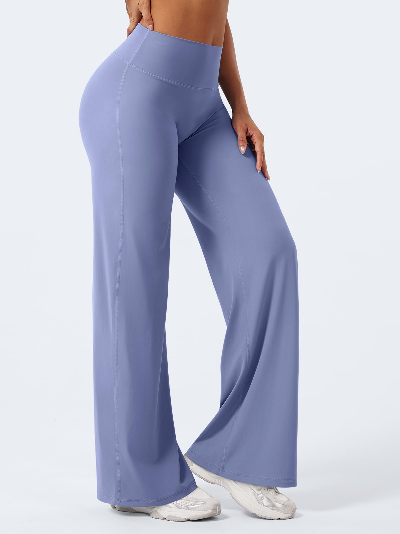 YEOREO Workout Women Straight Leggings 31.5" Eddiy Yoga Pants Ocean Blue XL