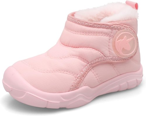 LeIsfIt Toddler Winter Boots - Cozy Fleece Indoor/Outdoor Shoes for Boys & Girls, Warm & Wide Fit