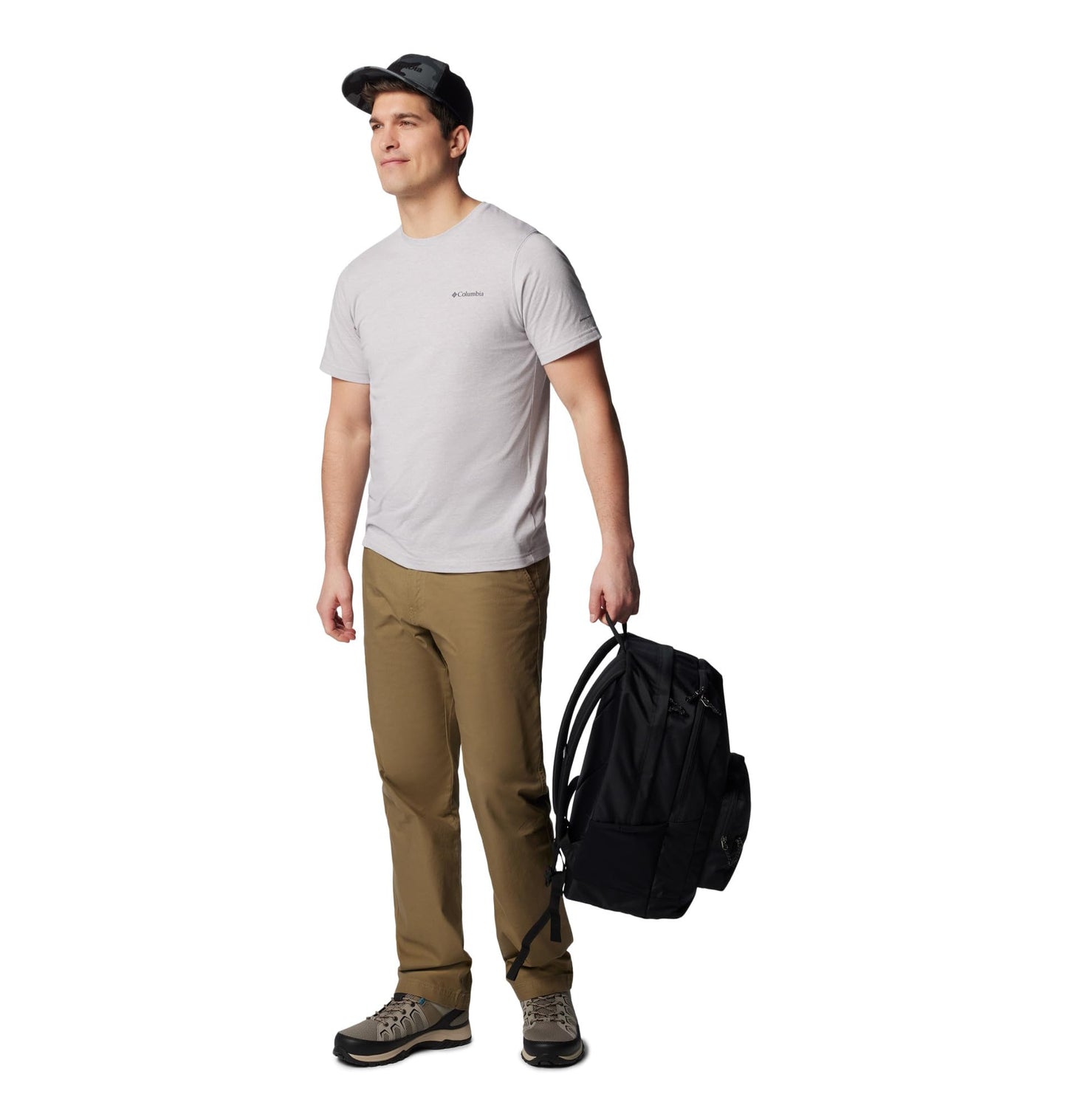 Columbia Mens Thistletown Hills Short Sleeve T-Shirt, Columbia Grey Heather, X-Large
