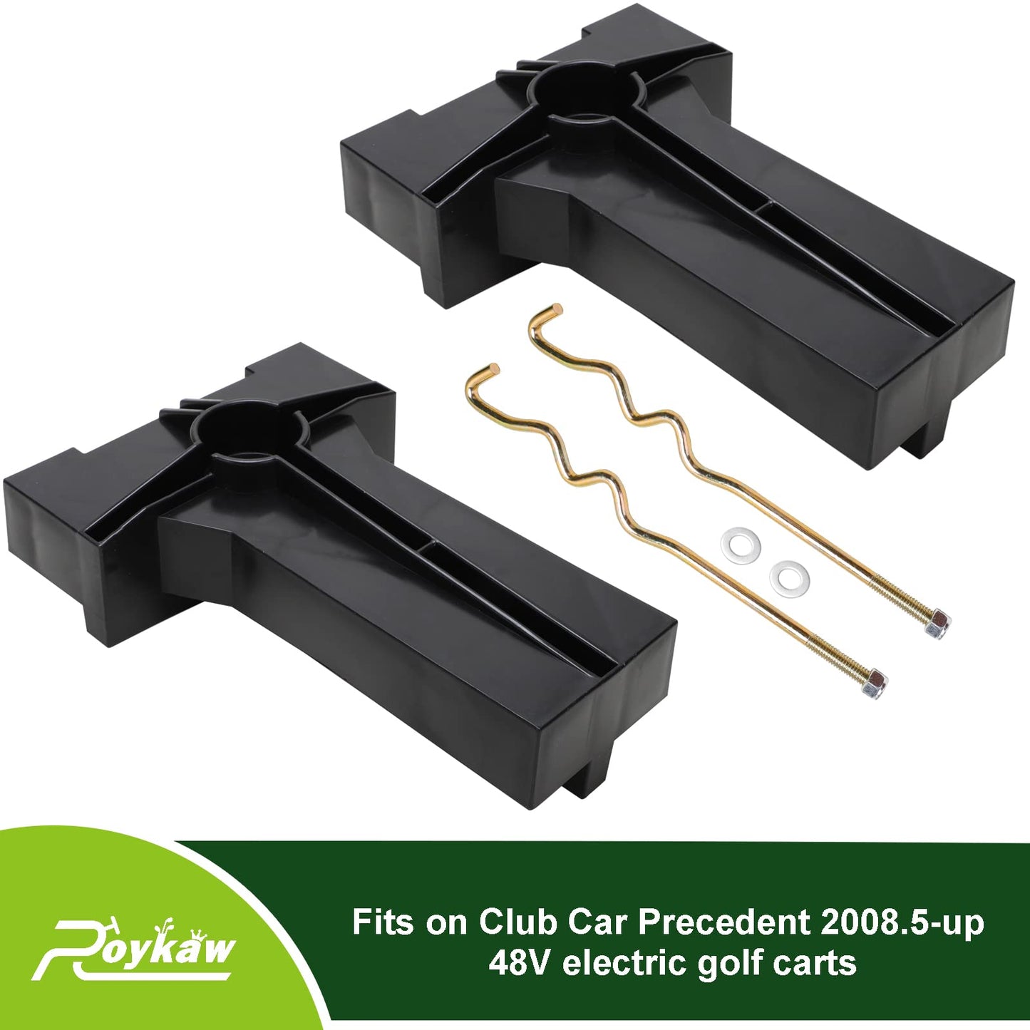 Roykaw Golf Cart Battery Hold Down with Rods Kit for Club Car Precedent 2008.05-Up Electric Models, Replaces # 103374801, 103357701