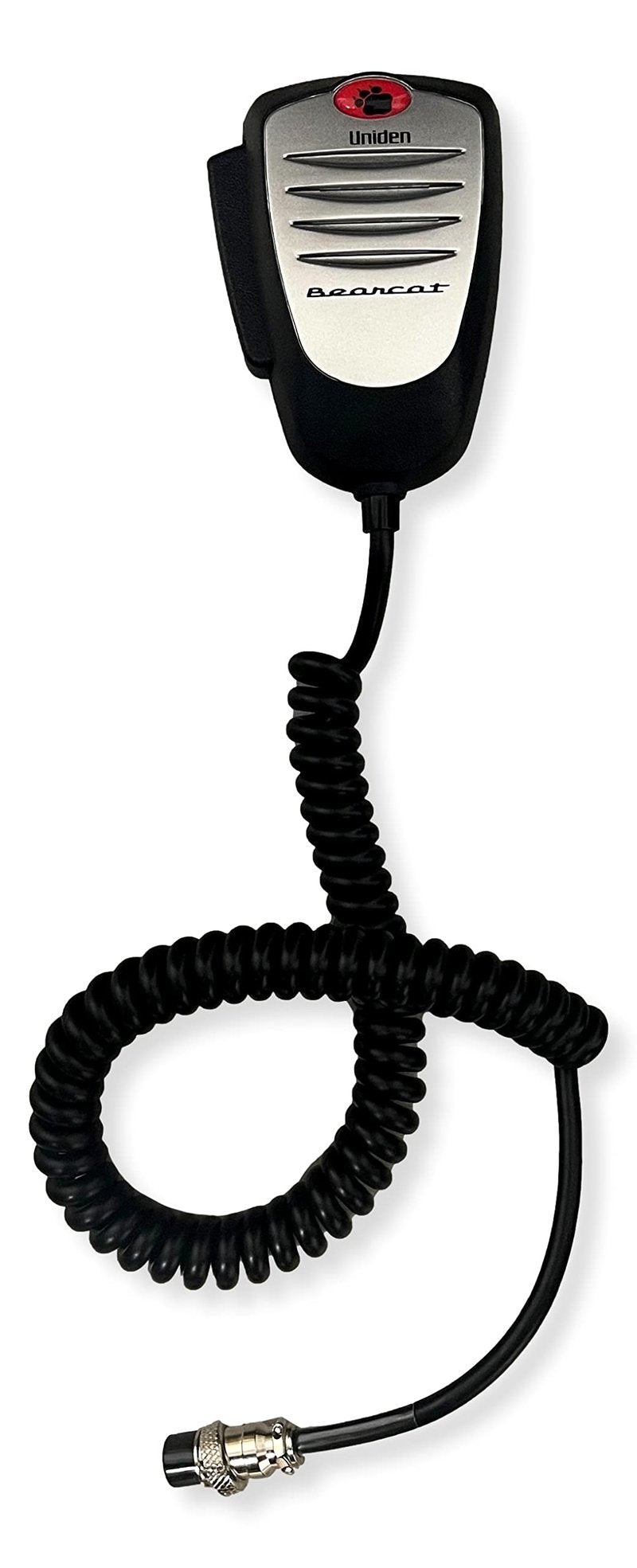 Uniden BMKG0637001 Model MK516 Rugged Bearcat CB Microphone; Wired; Standard 4-Pin; Black Color with Silver Front; Exact Same Model that Came with the Uniden PC68XL, PC68LTW, PC78XL and PC78LTW Radios