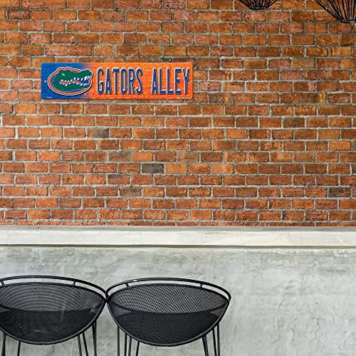 Plastic Street Sign 4" x 16" with Team Logo Graphics