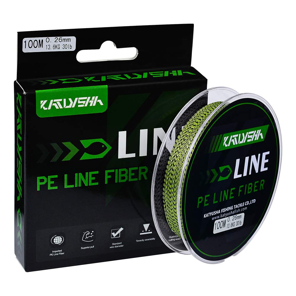 KATUYSHA Braided Fishing Line, Abrasion Resistant Zero Stretch Braided Lines 4 Strands Super Strong Superline 8Lb Test 328 Yards
