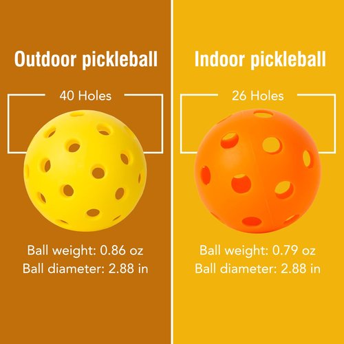 OMOTIYA Pickleball Paddles Set - Wooden Pickleball Paddles Set of 4 Rackets, 4 Pickle Balls and 1 Portable Pickleball Bag, with Ergonomic Cushion Grip, 7-ply Basswood Wood, for Beginner