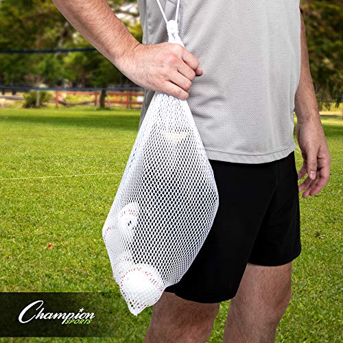 Heavy-Duty Nylon Mesh Equipment Bag with Drawstring Closure