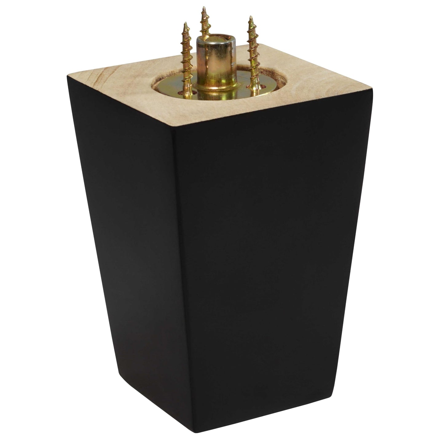 CODIN (5 Sizes: 3"-4"-5"-6"-8" Set of 4 Wood Furniture Legs - Square Sofa Legs, Couch Leg - Brown Mid-Century Modern Replacement Legs for Armchair Recliner Coffee Table Dresser (4")