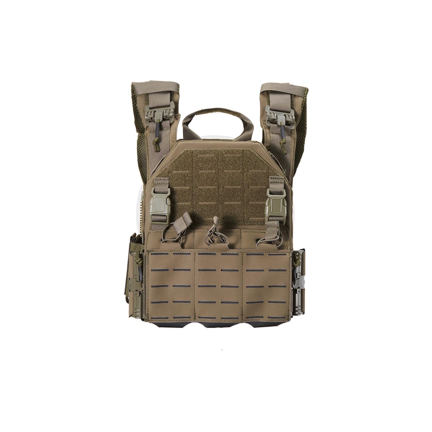 Lancer Tactical 2018 Front/Back Nylon Pro Airsoft Vest (US, Alpha, One Size, Regular, Regular, Ranger Green)