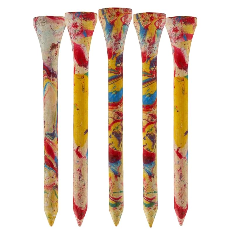 Bamboo Golf Tees - Eco-Friendly 70mm Tie Dye - 100 Pcs