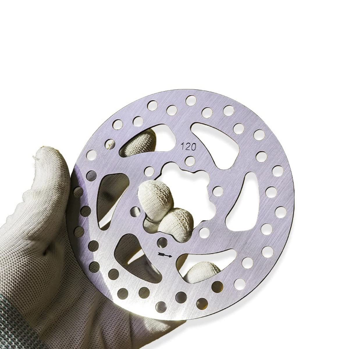 RidTianTek Stainless Steel Brake Disc with 6 Holes Disc Brake Piece Rotor 120mm for Electric Scooter Brake Pads Brake Accessories