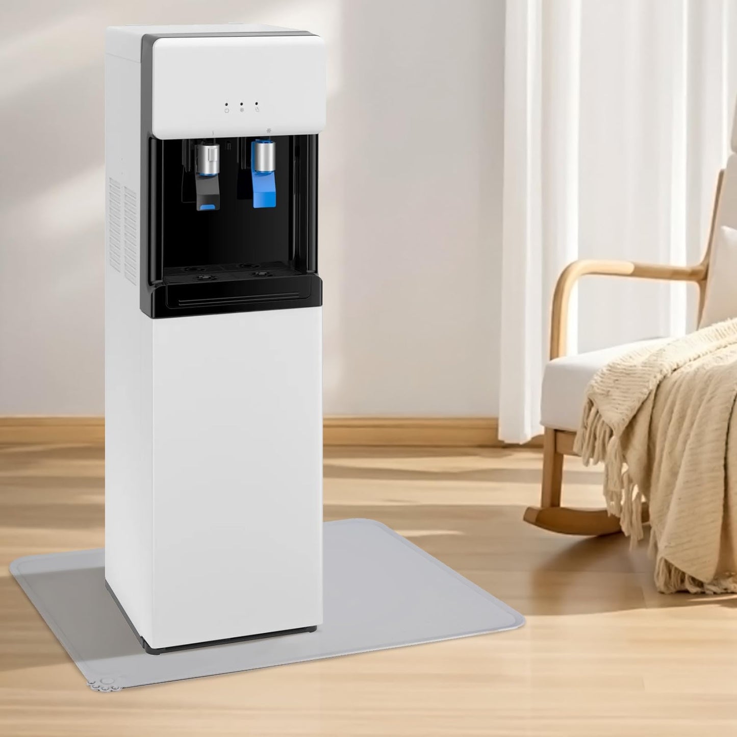 Water Cooler Mat - Compatible with Avalon/Brio Water Cooler for 5 Gallon Bottles and 3 Gallon Bottles, Non-Slip Water Dispenser Mat Heat Resistant, Great for Bedrooms,Kitchens, Offices, Bars