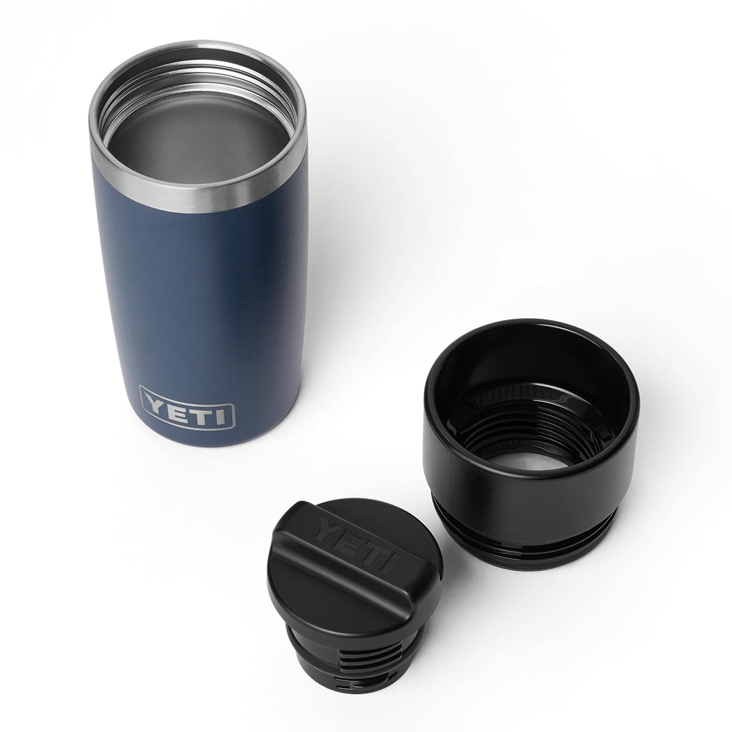 YETI Rambler 12 oz Travel Bottle, Stainless Steel, Vacuum Insulated with Leakproof Commuter Cap, Navy