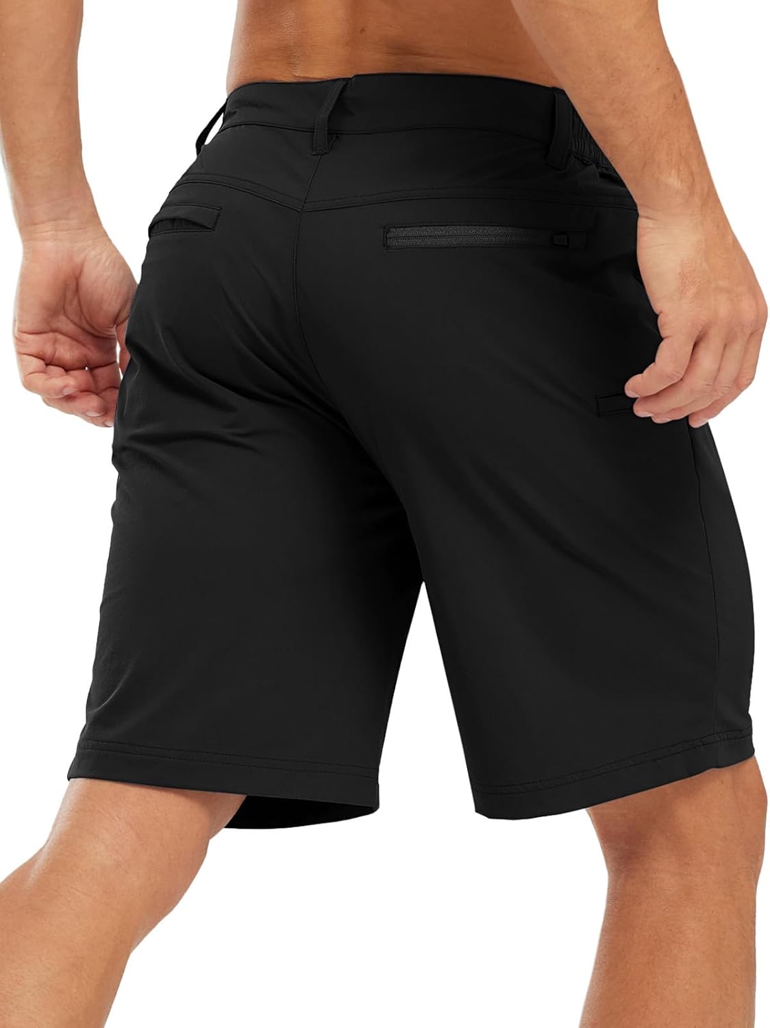 TBMPOY Men's Casual Golf Shorts - Lightweight Quick-Dry Fabric with 5 Pockets | Stretch Elastic Waist