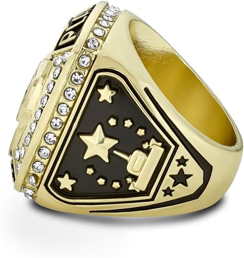 Express Medals Gold Basketball Champion Rings - 12 Pack Trophy Awards for Winners & Tournaments