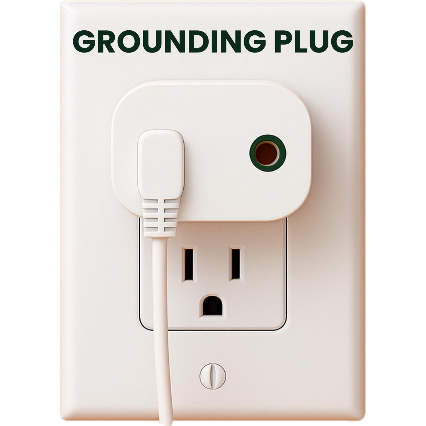 GAYA Grounding Plug Adapter – Dual Port Ground Connection for Grounding Mats, Sheets, Wristbands – Universal Type B Outlet Compatible Splitter – Secure, Tested, Travel-Ready Design