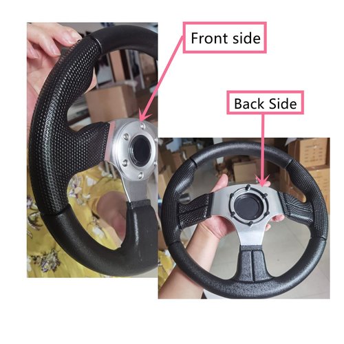 Golf Cart Steering Wheel for most golf carts use on EZGO Club Car Yamaha steering wheel-Black