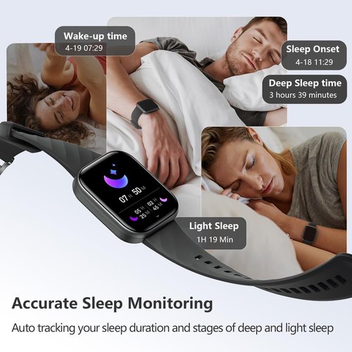 FITVII Smart Watch - Health & Fitness Tracker with 24/7 Heart Rate, Blood Pressure & Sleep Monitoring | 120+ Sport Modes