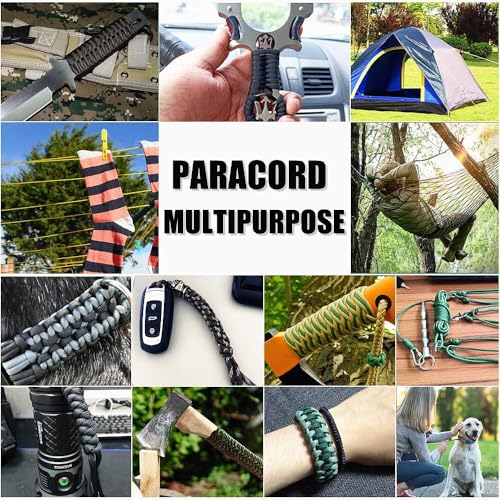 650lb Paracord Rope - 9 Strand Parachute Cord, 100 Feet - Brown Camo