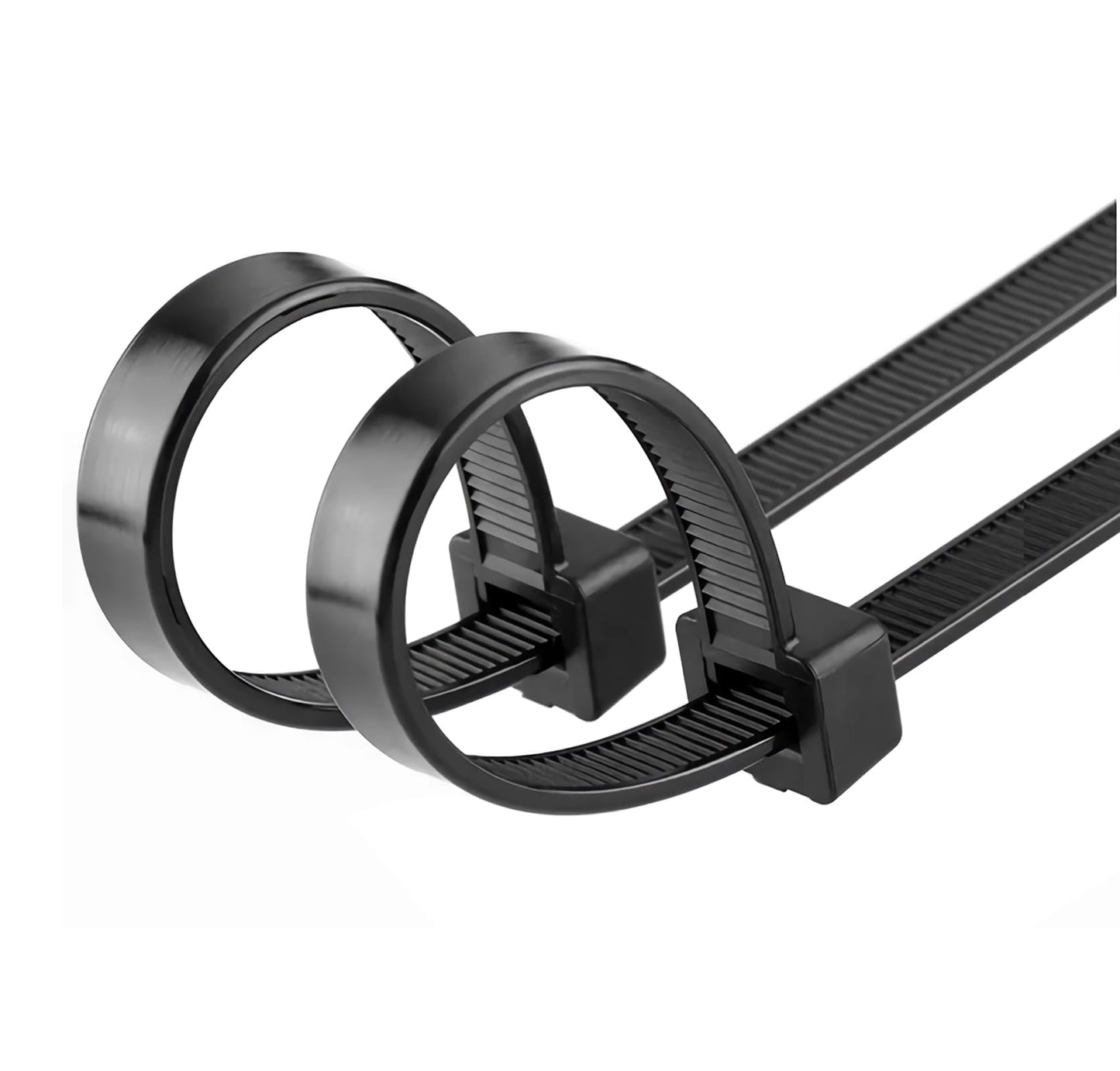 AGAOTIAN Heavy Duty 20 Inch Zip Ties, 50 Pack - Extra Long Black Cable Ties for Outdoor Use, 200 LB Tensile Strength, Durable Plastic Wire Ties