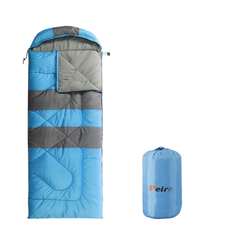 Sleeping Bags, Backpacking Camping Sleeping Bag for Adults Kids, 3 Season Warm & Cool Weather, Lightweight Waterproof Sleeping Bags with Compression Sack for Indoor Outdoor Camping Traveling（Blue）