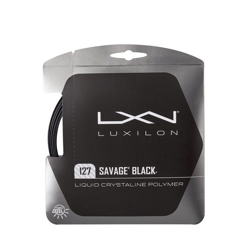 Luxilon Savage 127 Tennis String - Set, Black