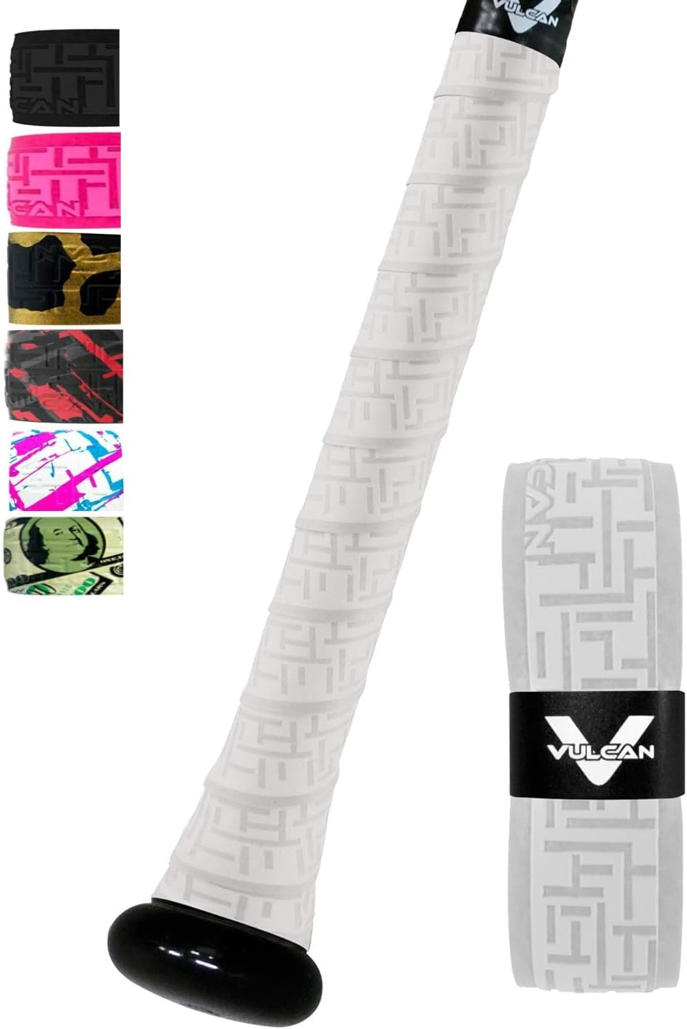 Vulcan Bat Grip - 0.50mm, 1.00mm & 1.75mm | Baseball & Softball | Vibrant Color Options