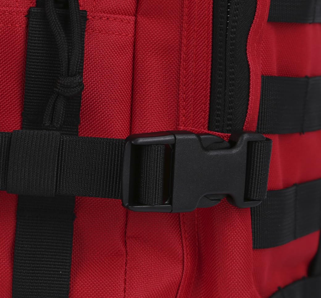 REEBOW GEAR Military Tactical Backpack for Men Large Army 3 Day Assault Pack Molle Hiking Daypack Bag (Red-black)