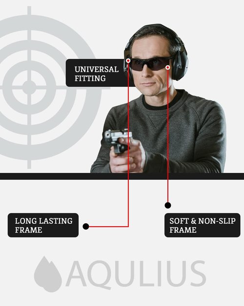 Aqulius Shooting Glasses - Tactical Eye Protection for Shooting Range | 3-Pack Set