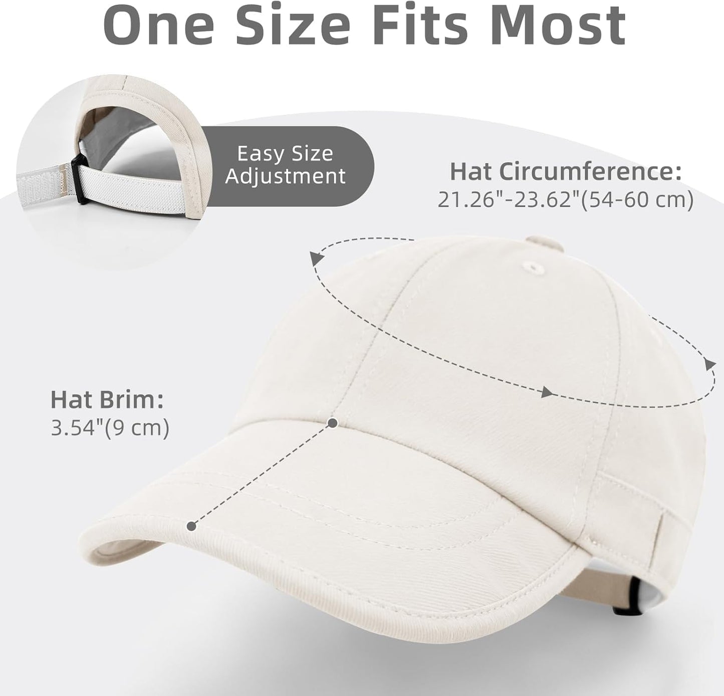 ZOORON Baseball Cap - Unstructured Low Profile Dad Hat | Soft Brim Adjustable for Outdoor Golf