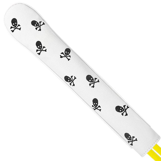 Golf Alignment Stick Cover Premium Leather Perfect Cover for Alignment Sticks Classic Little Skull Head Direction Rod Design Alignment Sticks Holder Golf Club Protector.